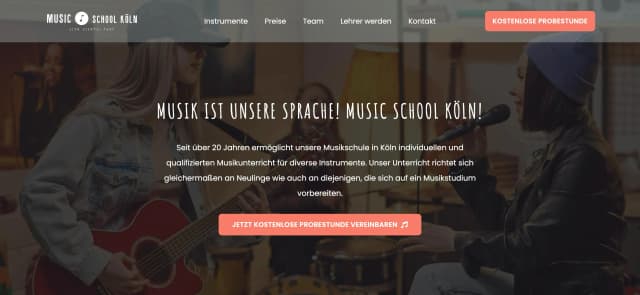 Beispiel einer von Spinler Solutions entwickelten Unternehmenswebsite